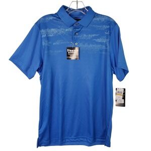 PGA TOUR Stretch ProSeries Athletic Fit Golf Polo Shirt Super Sonic Blue Size S‎